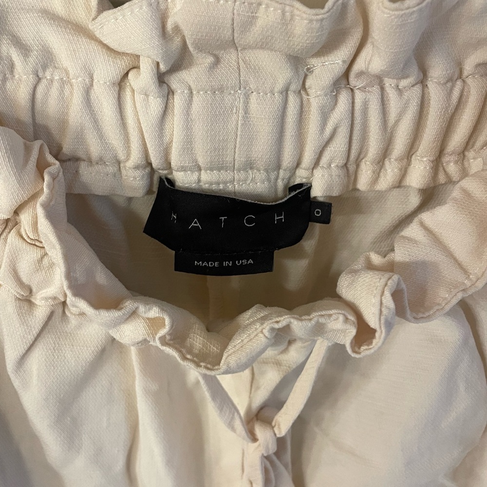 Cream Drawstring Pants - Picture 2 of 3